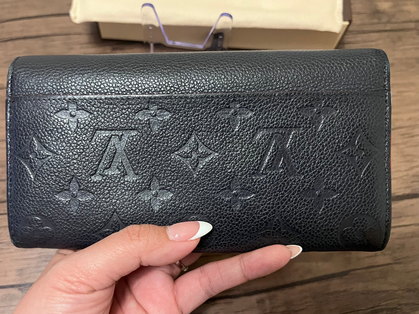 LV wallet- Sarah Empreinte Wallet in Blue