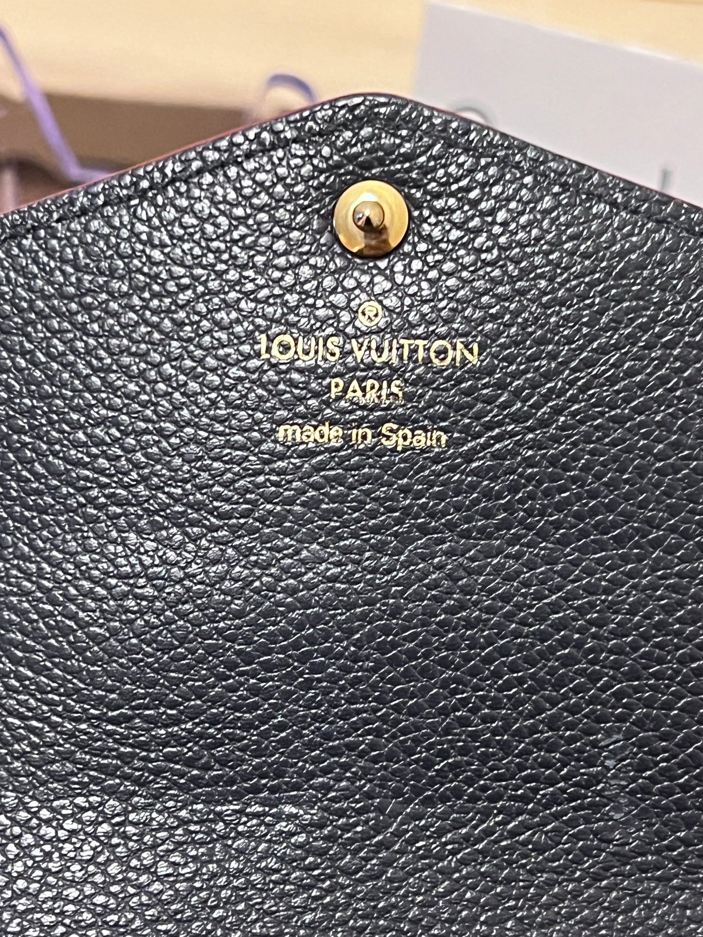 LV wallet- Sarah Empreinte Wallet in Blue