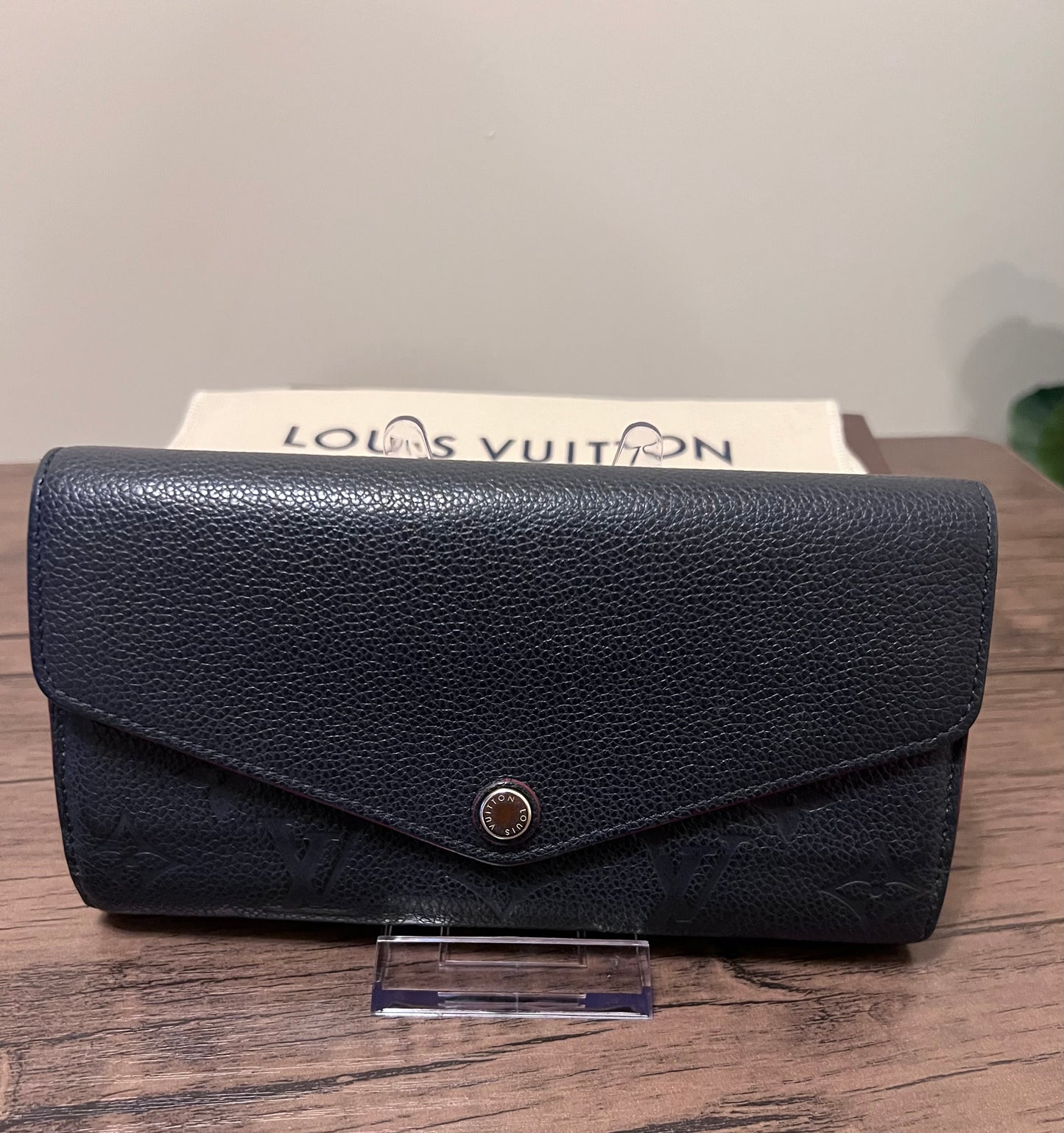 LV wallet- Sarah Empreinte Wallet in Blue